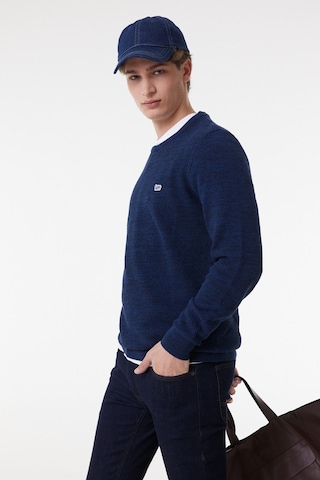Lee Regular Fit Normal Kesim Bisiklet Yaka Indigo Erkek Triko Kazak L212149315 İndigo
