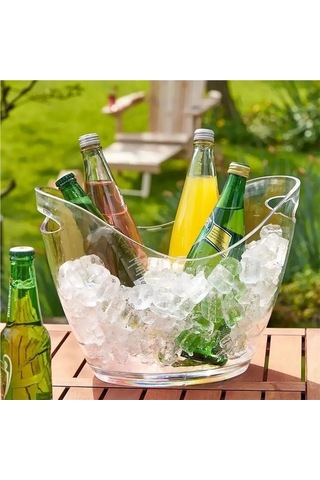 Novahub 8l Temizle Plastik Buz Kovası Şampanya Şişeleri Ev Diğer Diğer