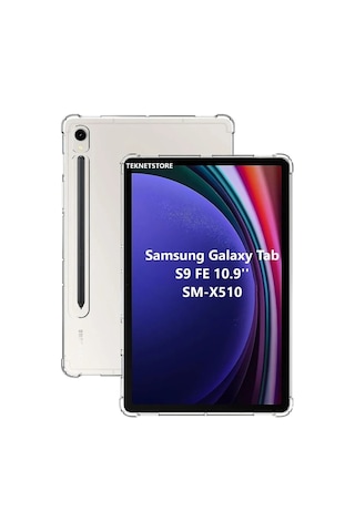 Samsung Galaxy Uyumlu Tab S9 Fe 10.9 Inç Tablet Kılıfı Silikon Ekran Koruyucu Dokunmatik Kalem Seti Kılıf