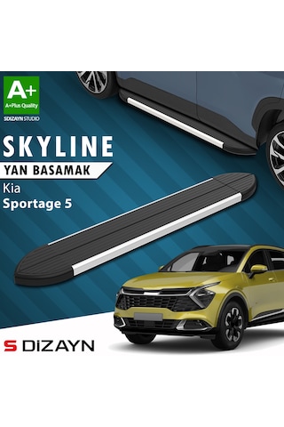 S-dizayn Kia Sportage 5 Skyline Aluminyum Yan Basamak 173 Cm 2021 Üzeri A+ Kalite