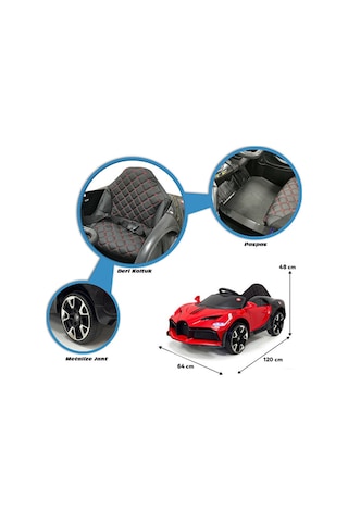 Akar Oyuncak Style 12 Volt Uzaktan Kumandalı Akülü Çocuk Yarış Arabası Kırmızı