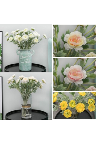 Wezone Ev Dekorasyonu İçin Lüks Şampanya Rengi Yapay Çiçek - Dayanıklı Ve Kullanışlı