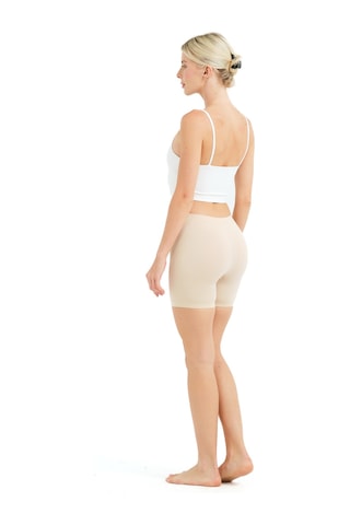 Justever Seamless Dikişsiz Uzun Külot İz Yapmayan Ten Kadın Boxer - Vela Ten