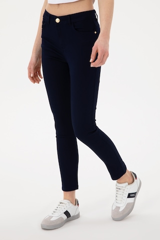 U.S. Polo Assn. Kadın Lacivert Toothpick Fit Kanvas Pantolon 50309087-VR033