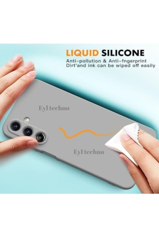 Samsung Galaxy Uyumlu A56 5g Kılıf Renkli Yumuşak Silikon Kapak Ekran Koruyucu Cam 9h Temperli -gri Gri