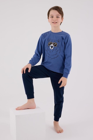 Rolypoly Erkek Çocuk Uzun Kol Pijama Takım Okyanus-1736 Mavi