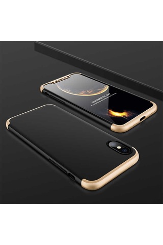 Apple Uyumlu iPhone X Kılıf Zore Ays Kapak Siyah-Mavi