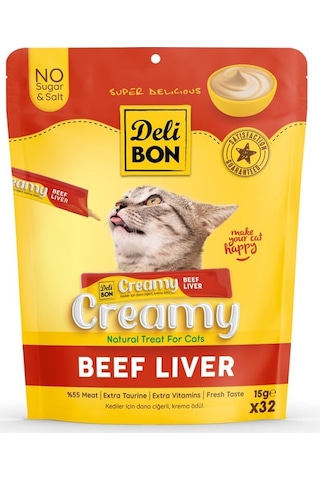 Delibon Creamy Ödül Maması Dana Ciğerli 15gr 32li Paket
