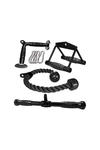 Cable Crossover Çalışma Istasyonu Aparat Seti - Rowing Bar - Lat Triceps Bar - Triceps Halat - V Bar Cable Crossover Çalışma Istasyonu Aparat Seti - Rowing Bar - Lat Triceps Bar - Triceps Halat - V Bar