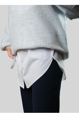 Beyaz Gömlek Etek İçlik Terikoton Düz 1021 42 Beyaz