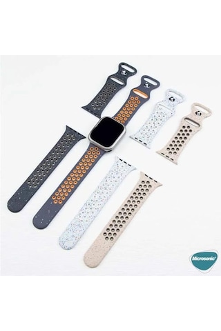 Apple Watch Series 11 42mm İçin Kordon Flame Circle Siyah Watch Series 11 42mm İle Uyumlu Kordon - Siyah