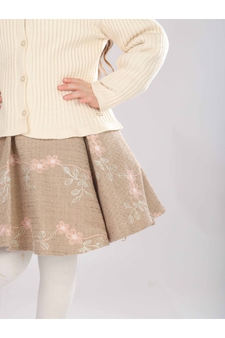 Xo Kids Kız Çocuk Elbise 1-5 Yaş 4819 KREM