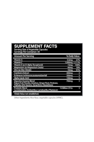 Centurion Labz Immunity Alpha Lipoic Acid + Digestive Enzymes 120 Kapsül