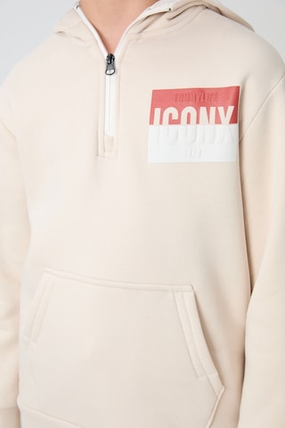 Tommy Life Bej Pamuklu Kalın İçi Tüylü Yumuşak Dokulu Standart Fit Baskılı Erkek Çocuk Eşofman Takım - 11246 Bej