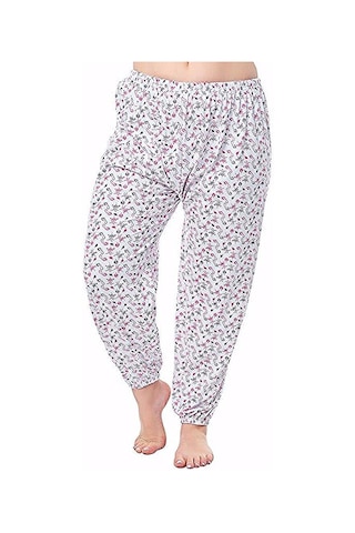 6 Adet Bayan Tek Alt Pijama Çiçek Desenli Yazlık Battal Boy-Karışık Renk-4Xl Çok Renkli