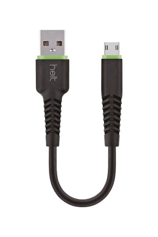 Helt HT-DC12 Micro Usb Data Kablo 20 CM Siyah