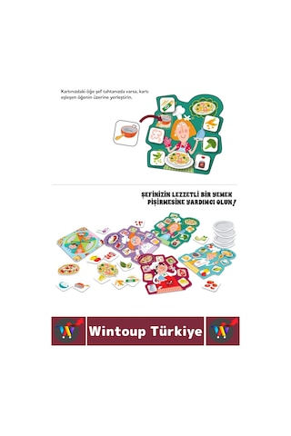 Eğlenceli Çocuk Eşleştirme Hafıza Gözlem Becerisi Geliştiren Okul Ev Aile Şef Mutfak Oyun Best Chefs