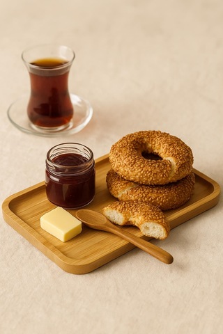 Dikdörtgen Bambu Sunumluk 14x24 Cm Sarı