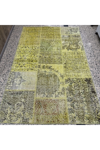 Hoom Rugs Patchwork Sarı El Dokuma Kilim Sarı