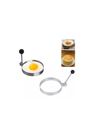 Metal Yıldız Omlet Ve Krep Kalıbı Yapışmaz Şekilli Yumurta Pişirme Kalıbı Ahşap