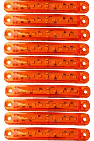 9 Ledli 10 Adet Parmak Led Turuncu