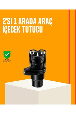 Oto Bardak Tutucu 360 Döner Çift Bölmeli Karbon Fiber Tasarım Çok Renkli