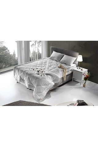 Alf Star Microfiber Yorgan Çift Kişilik Beyaz