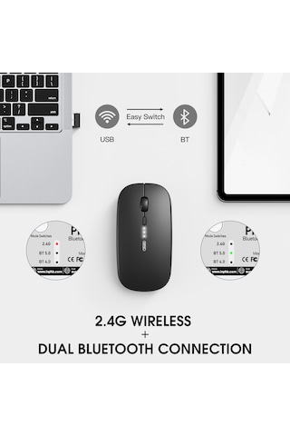 Inphıc M1pro Ultra İnce Sessiz Bluetooth Mouse