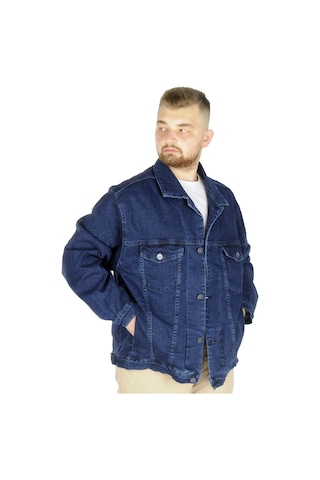 Mode Xl Büyük Beden Erkek Kot Mont Lopez 22800 Lacivert 001