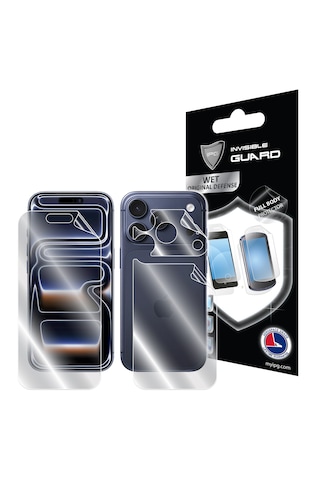 Apple Uyumlu iPhone 17 Pro Için Hydrogel İnce Tpu Tam Kaplama Ekran Ve Arka Koruma