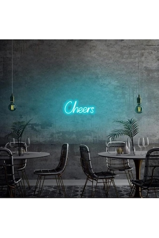Cheers - Led Dekoratif Duvar Aydınlatması Neon Duvar Yazısı Sihirli Led Mesajlar
