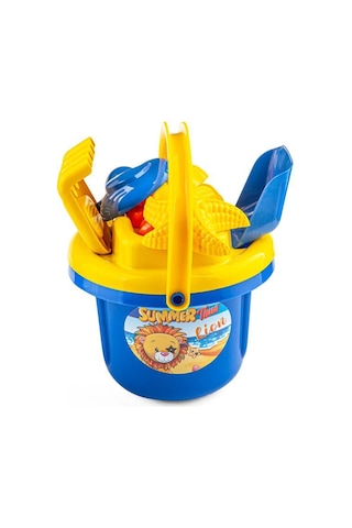 Erdem Toys Aslan Figürlü Kova Kürek Seti - Mavi