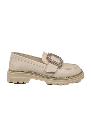 Ventes Kemer Taşlı Kadın Loafer Ayakkabı 989515-5z Ten