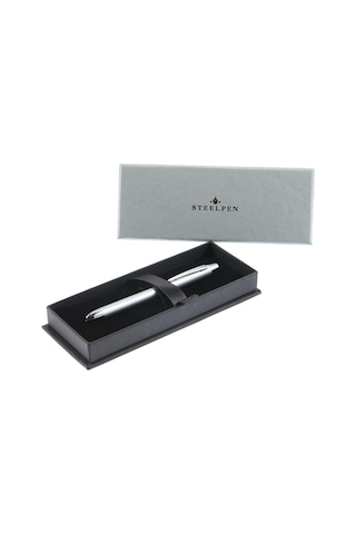 Steelpen 430-6 3 Fonksiyonlu Tükenmez Kalem Mat Gümüş Çok Renkli