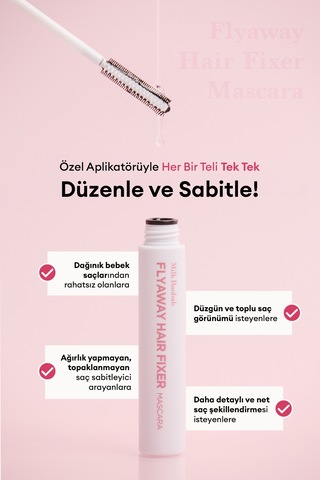 Elektriklenen İnce Teller İçin Sabitleyici Saç Maskarası Mılk Baobab Flyaway Hair Fixer Mascara
