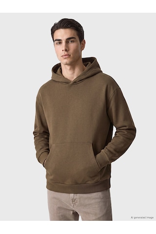 LC Waikiki Lc Waıkıkı Bej Kanguru Cepli Erkek Hoodie