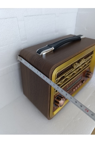 Bluetooth Hoparlör Fm Radyo Usb Tf Aux Ses Bombası Müzik Çalar Mp3 Çalar - Kahverengi- Tek Ebat