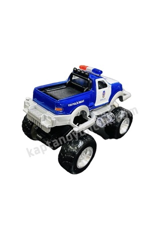 Birlik Metal Çek Bırak Sesli Canavar Polis Araba