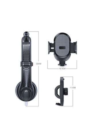 Hobibahçem Güçlü Vantuzlu Araç İçi Konsol Üstü Telefon Tutucu Aparat Siyah
