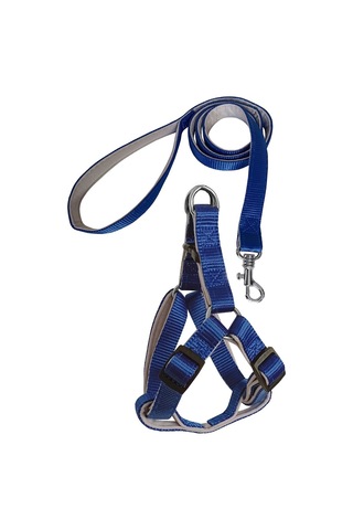 Gezdirme Kayışlı Dokuma Köpek Göğüs Tasma Seti 52 73-110 Cm Mi