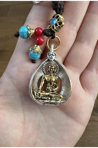 Feng Shui Buda Figürlü Metal Anahtarlık