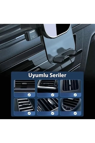 Tt49 Araç İçi Petek Klima İçin Kıskaçlı Destekli Telefon Tutucu