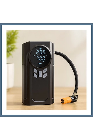 Buradabulabilirsin Akü Takviyeli 4-in-1 Kompresörlü Hava Pompası 12v, Dijital Ekran Bbz