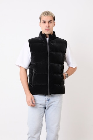 Blayn Jeans Erkek Gri Şişme Yelek Hafif, Dik Yaka, Günlük Kullanım Siyah