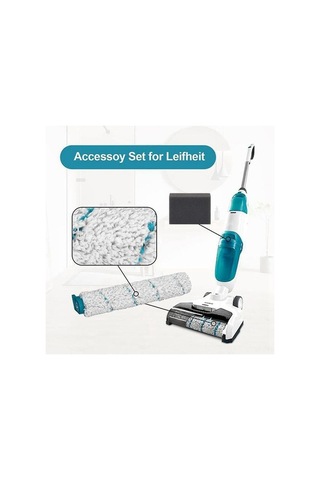 Dancemonkey Leifheit Regulus Aqua Powervac İçin Hepa Sünger Filtre & Fırça Rulo - Mikrofiber Ve Kıllı Temizleme