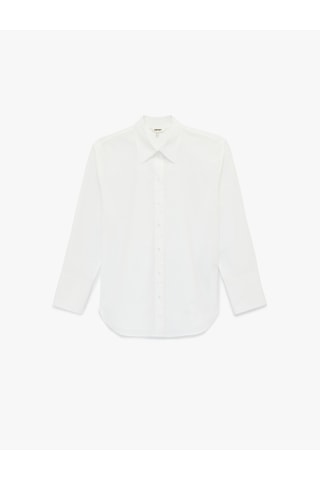 Koton Regular Fit Pamuklu Uzun Kollu Poplin Gömlek Beyaz 6sak60117pw Beyaz