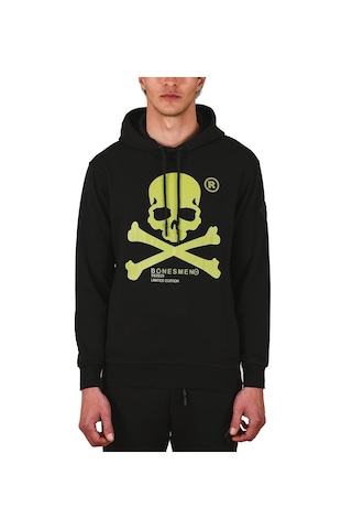 Bonesmen Erkek Kapüşonlu Sweatshirt (463017015) Siyah