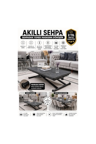 Home Üst Tabla Mdf Kartal Oval Köşe Alt Ayak Siyah