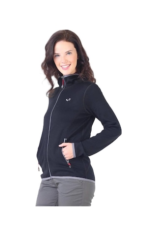 Woolona Marin Fermuarlı Kapüşonlu Kadın Sweatshirt Navy Blue