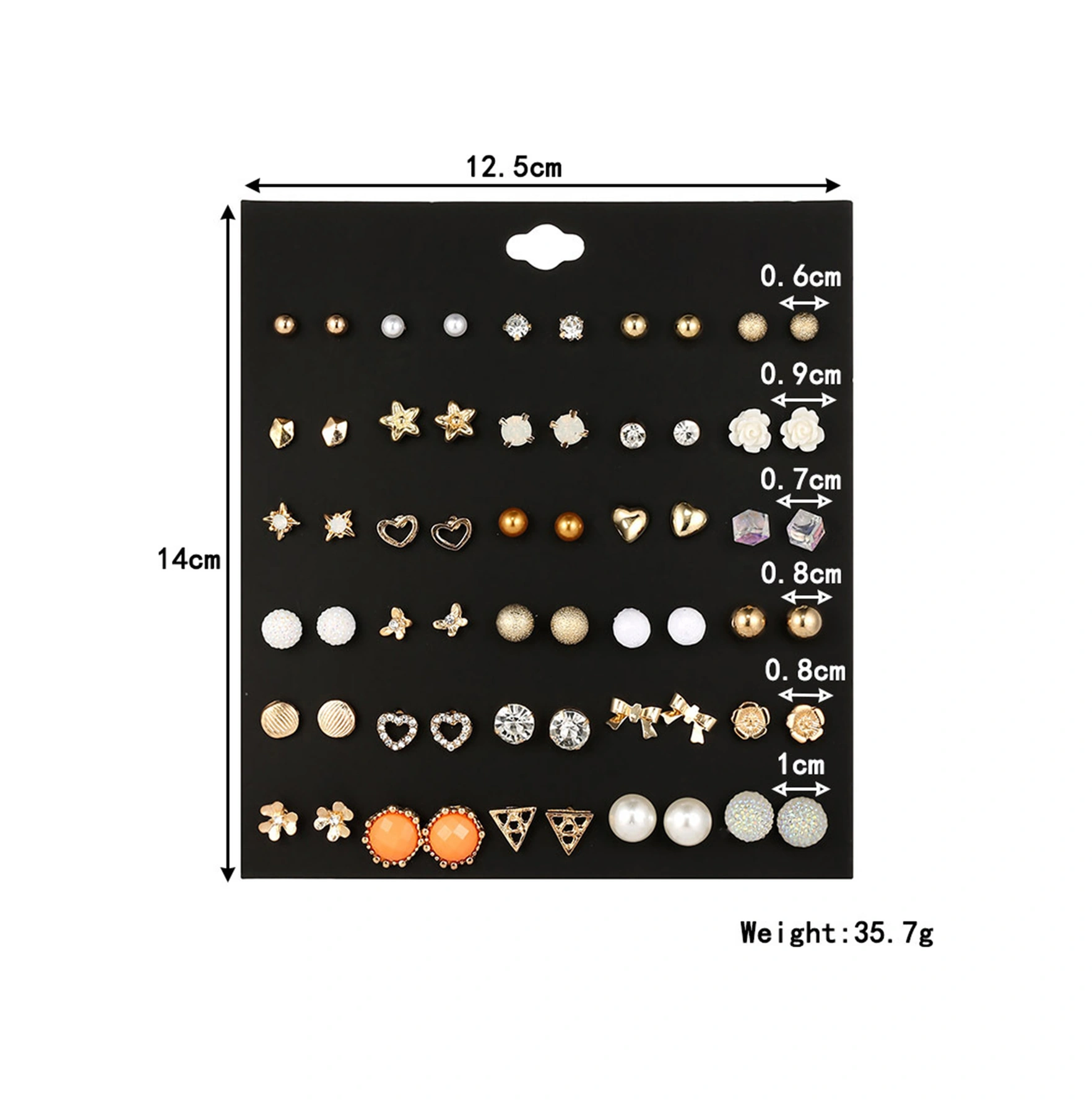 Lemestar 30 Çift Kadın Küpe Seti: İkizce, Mükemmel Taşlı Ve İncce Desenli, Gündelik Ve Özel Davetler İçin Zarfımsı Takı E0119-1 Diğer